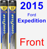 Front Wiper Blade Pack for 2015 Ford Expedition - Hybrid