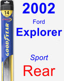 Rear Wiper Blade for 2002 Ford Explorer - Hybrid