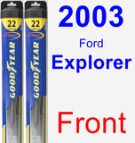 Front Wiper Blade Pack for 2003 Ford Explorer - Hybrid