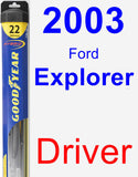 Driver Wiper Blade for 2003 Ford Explorer - Hybrid