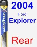 Rear Wiper Blade for 2004 Ford Explorer - Hybrid