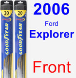 Front Wiper Blade Pack for 2006 Ford Explorer - Hybrid