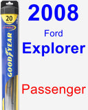 Passenger Wiper Blade for 2008 Ford Explorer - Hybrid