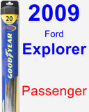 Passenger Wiper Blade for 2009 Ford Explorer - Hybrid