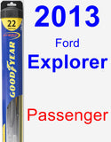 Passenger Wiper Blade for 2013 Ford Explorer - Hybrid