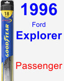 Passenger Wiper Blade for 1996 Ford Explorer - Hybrid