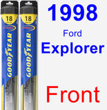 Front Wiper Blade Pack for 1998 Ford Explorer - Hybrid