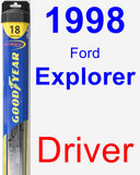 Driver Wiper Blade for 1998 Ford Explorer - Hybrid