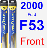 Front Wiper Blade Pack for 2000 Ford F53 - Hybrid