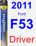 Driver Wiper Blade for 2011 Ford F53 - Hybrid