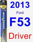 Driver Wiper Blade for 2013 Ford F53 - Hybrid