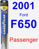 Passenger Wiper Blade for 2001 Ford F650 - Hybrid