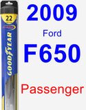 Passenger Wiper Blade for 2009 Ford F650 - Hybrid