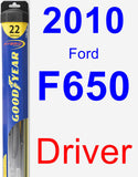 Driver Wiper Blade for 2010 Ford F650 - Hybrid