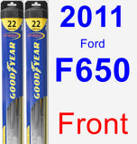 Front Wiper Blade Pack for 2011 Ford F650 - Hybrid