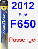 Passenger Wiper Blade for 2012 Ford F650 - Hybrid