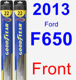 Front Wiper Blade Pack for 2013 Ford F650 - Hybrid