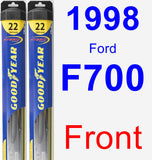 Front Wiper Blade Pack for 1998 Ford F700 - Hybrid