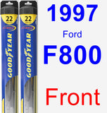 Front Wiper Blade Pack for 1997 Ford F800 - Hybrid