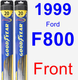 Front Wiper Blade Pack for 1999 Ford F800 - Hybrid