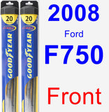 Front Wiper Blade Pack for 2008 Ford F750 - Hybrid