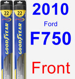 Front Wiper Blade Pack for 2010 Ford F750 - Hybrid