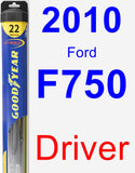 Driver Wiper Blade for 2010 Ford F750 - Hybrid