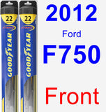 Front Wiper Blade Pack for 2012 Ford F750 - Hybrid