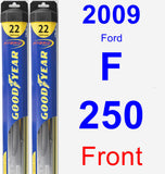 Front Wiper Blade Pack for 2009 Ford F-250 - Hybrid