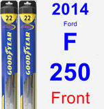 Front Wiper Blade Pack for 2014 Ford F-250 - Hybrid