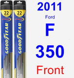 Front Wiper Blade Pack for 2011 Ford F-350 - Hybrid