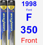 Front Wiper Blade Pack for 1998 Ford F-350 - Hybrid