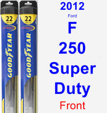 Front Wiper Blade Pack for 2012 Ford F-250 Super Duty - Hybrid