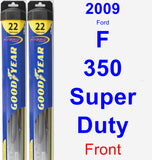 Front Wiper Blade Pack for 2009 Ford F-350 Super Duty - Hybrid