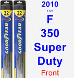 Front Wiper Blade Pack for 2010 Ford F-350 Super Duty - Hybrid