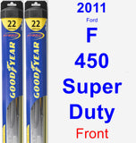 Front Wiper Blade Pack for 2011 Ford F-450 Super Duty - Hybrid