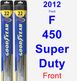 Front Wiper Blade Pack for 2012 Ford F-450 Super Duty - Hybrid