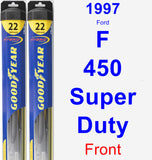 Front Wiper Blade Pack for 1997 Ford F-450 Super Duty - Hybrid