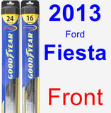 Front Wiper Blade Pack for 2013 Ford Fiesta - Hybrid