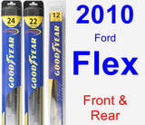 Front & Rear Wiper Blade Pack for 2010 Ford Flex - Hybrid