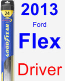 Driver Wiper Blade for 2013 Ford Flex - Hybrid