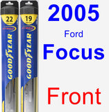 Front Wiper Blade Pack for 2005 Ford Focus - Hybrid