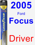 Driver Wiper Blade for 2005 Ford Focus - Hybrid