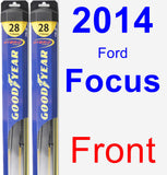 Front Wiper Blade Pack for 2014 Ford Focus - Hybrid