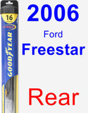 Rear Wiper Blade for 2006 Ford Freestar - Hybrid