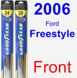 Front Wiper Blade Pack for 2006 Ford Freestyle - Hybrid