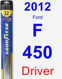 Driver Wiper Blade for 2012 Ford F-450 - Hybrid