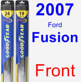 Front Wiper Blade Pack for 2007 Ford Fusion - Hybrid