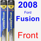 Front Wiper Blade Pack for 2008 Ford Fusion - Hybrid