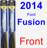 Front Wiper Blade Pack for 2014 Ford Fusion - Hybrid